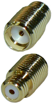 SMA female to M5 female thread inter-series connector, 50 Ohms – gold plated